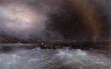  Van Lienzo - Barco en el mar paisaje marino Ivan Aivazovsky